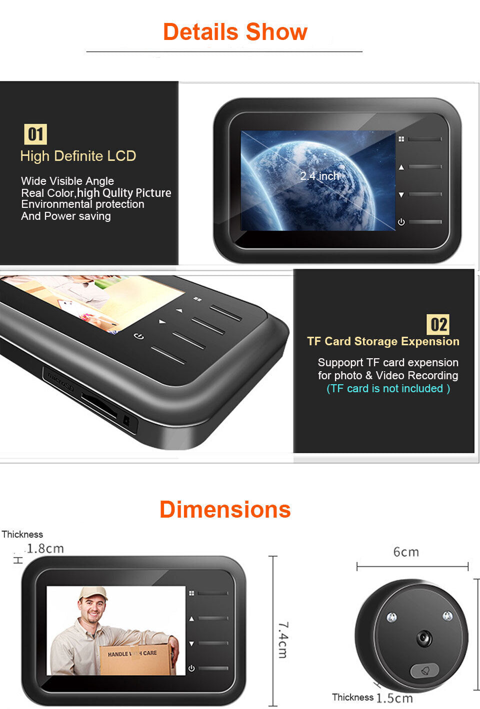 Видеоглазок Для Входной Двери С Фото Записью И Звонком / Комплектующие для монтажа домофона