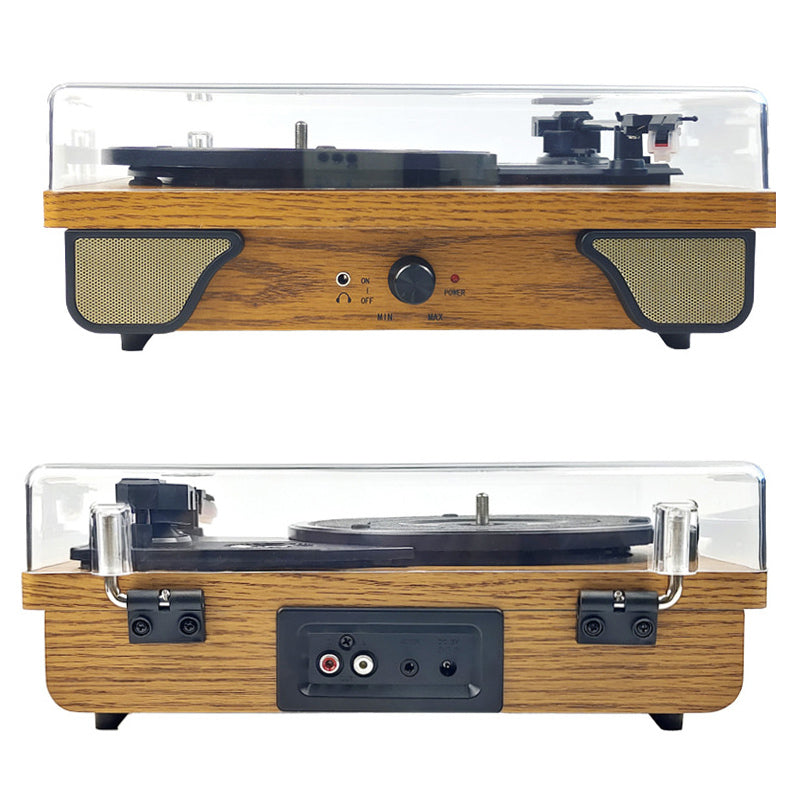 Проигрыватель Виниловых Пластинок Bluetooth С Динамиками 3-скоростной Портативный Поворотным Столом