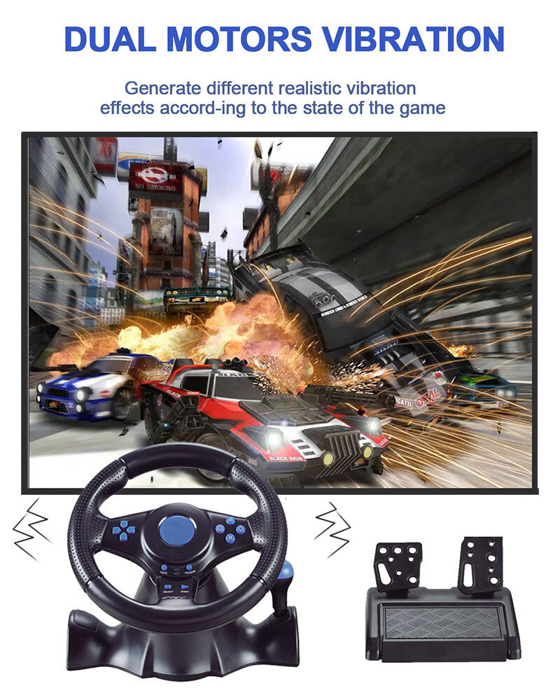 Руль Игровой Для Компьютера Совместимость С Переключатель, Xbox 360/One,PS4, PS3, Android