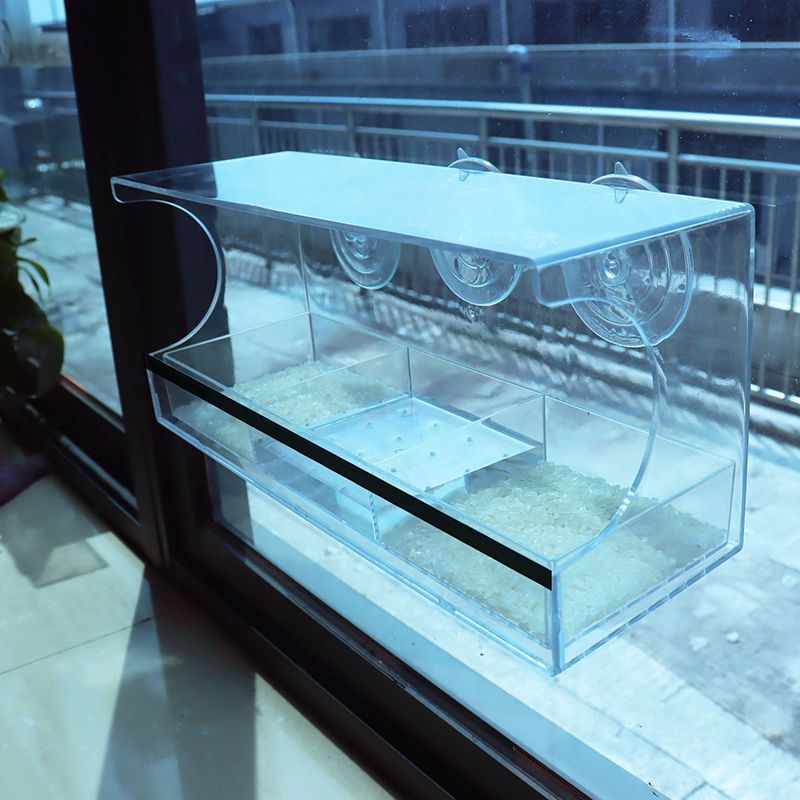 Кормушка Для Птиц На Окно Прозрачная На Присосках