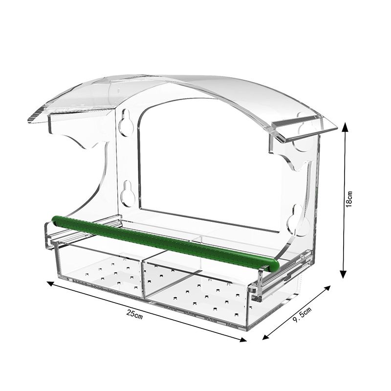 Кормушка Для Птиц На Окно Прозрачная На Присосках