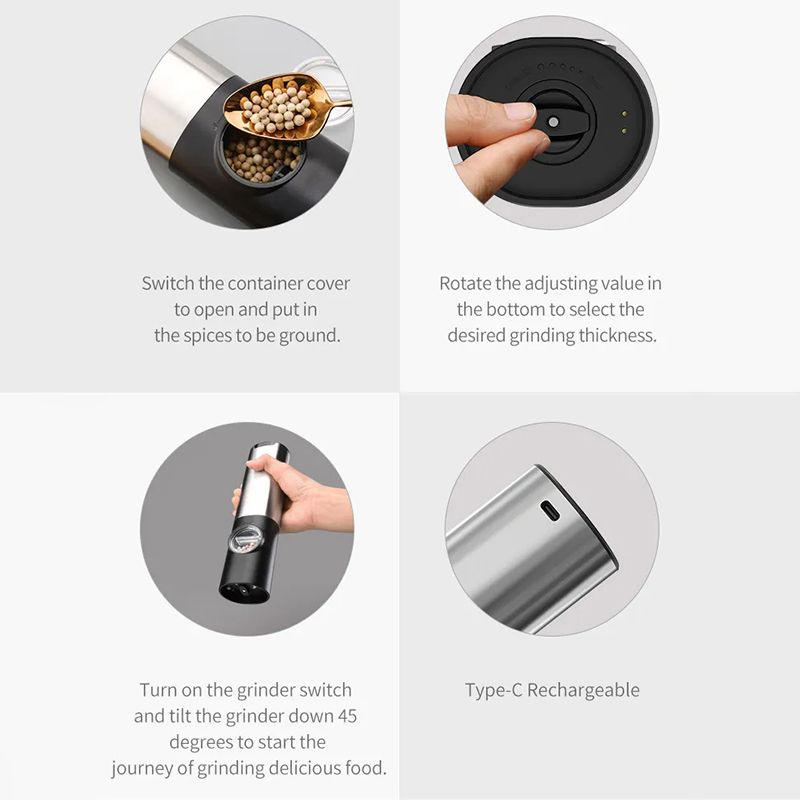 Мельница Для Специй Электрическая Usb Набор