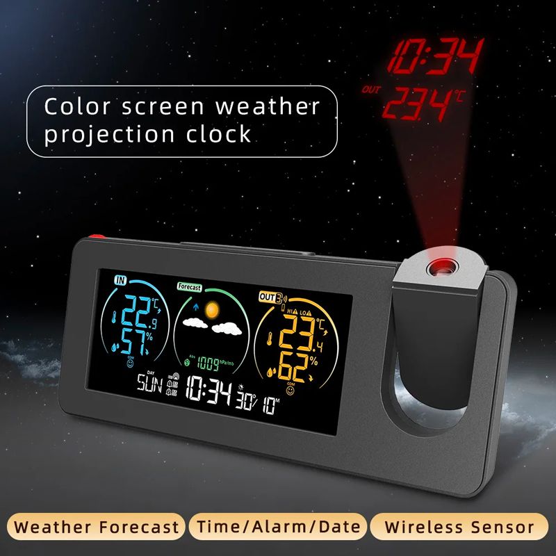Метеостанция / Часы С Проекцией На Потолок И Погодой