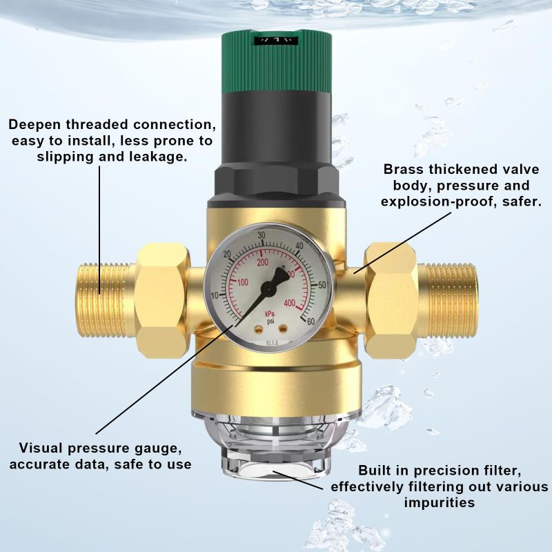 Редуктор Давления Воды 1/2 С Манометром