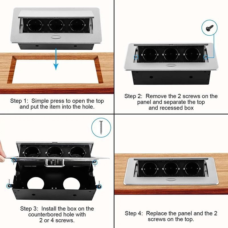 Встроенная Розетка В Столешницу