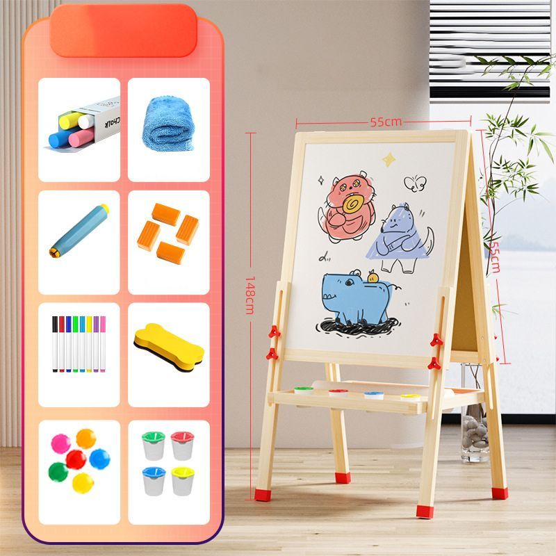 Мольберт Детский Двухсторонний С Набором