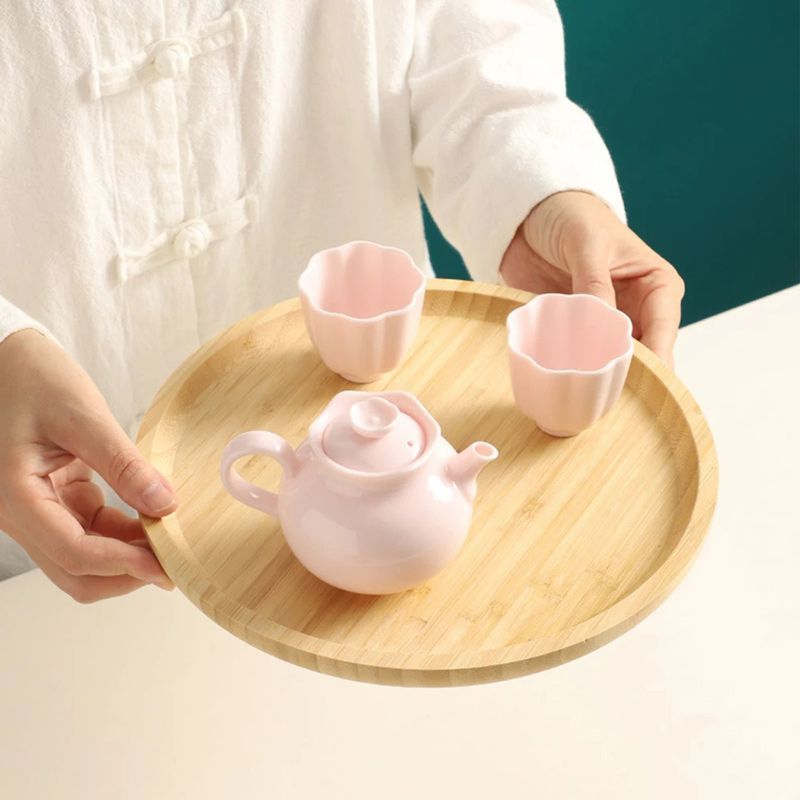 Поднос Деревянный Круглый