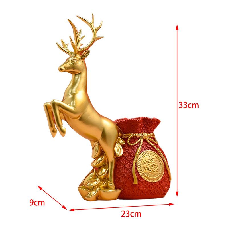 Ваза Олень Голова Золотой