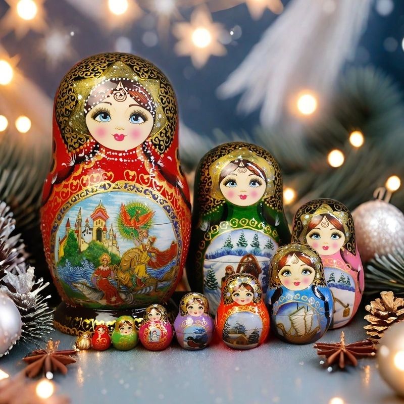 Матрешка Деревянная 10 Штук