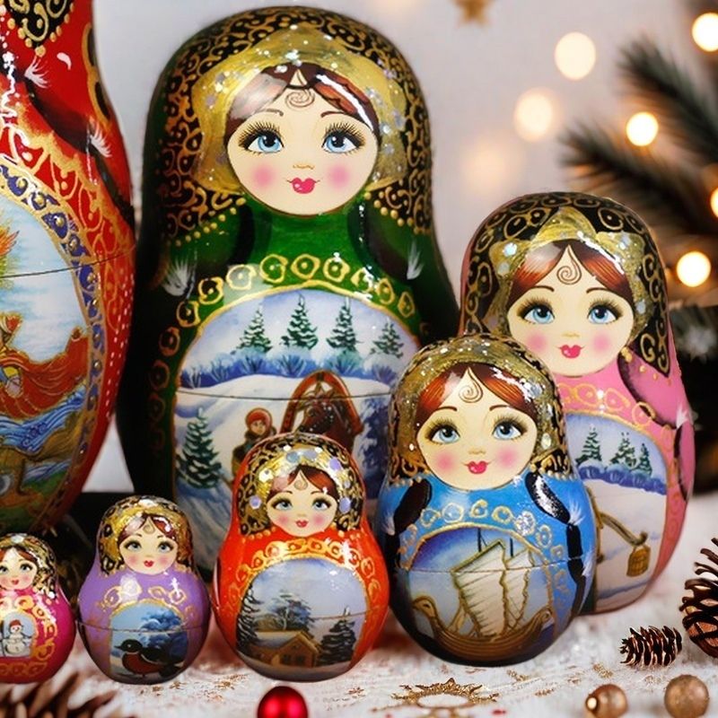 Матрешка Деревянная 10 Штук