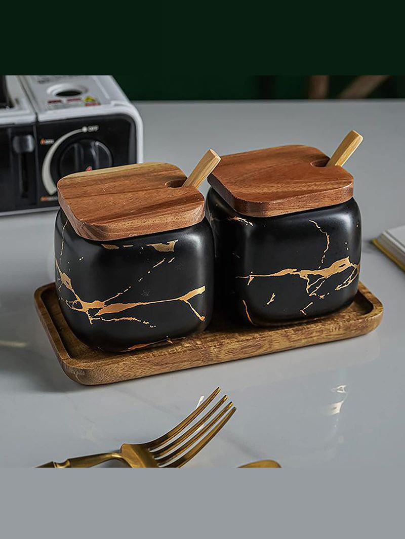 Набор Сахарница И Солонка На Подставке