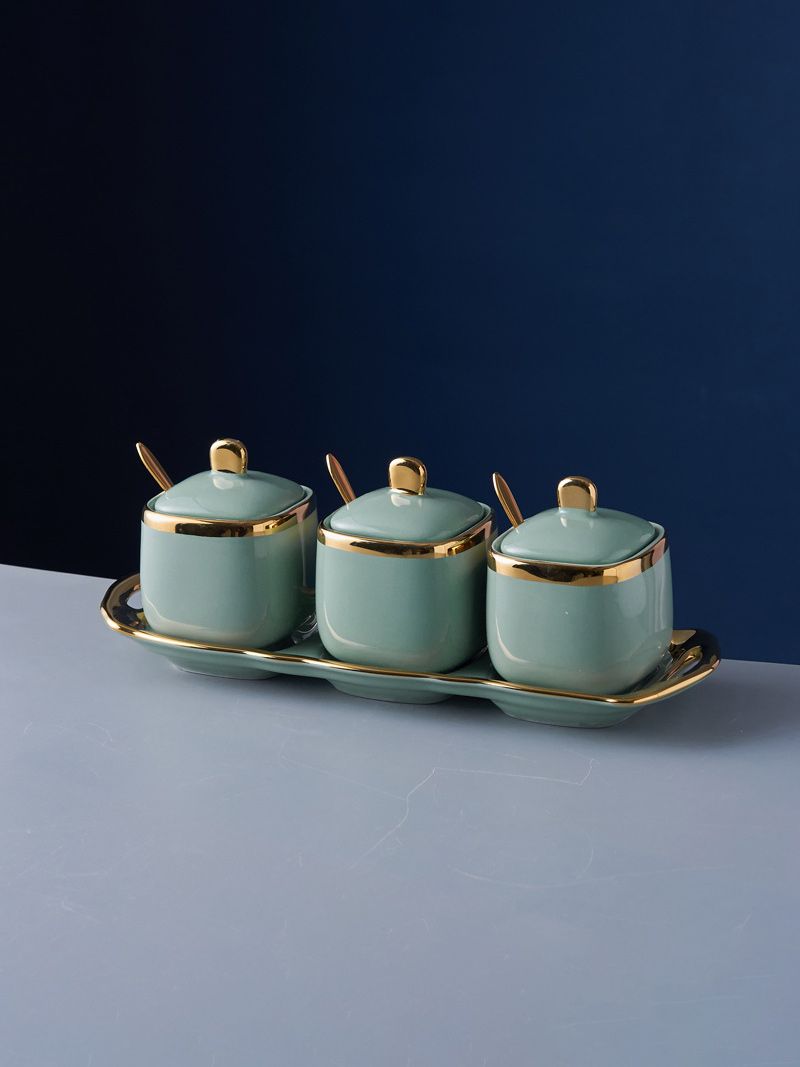 Набор Сахарница И Солонка На Подставке