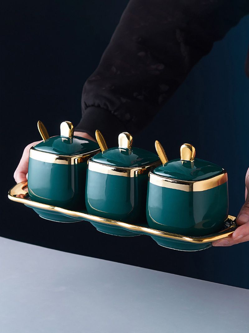 Набор Сахарница И Солонка На Подставке