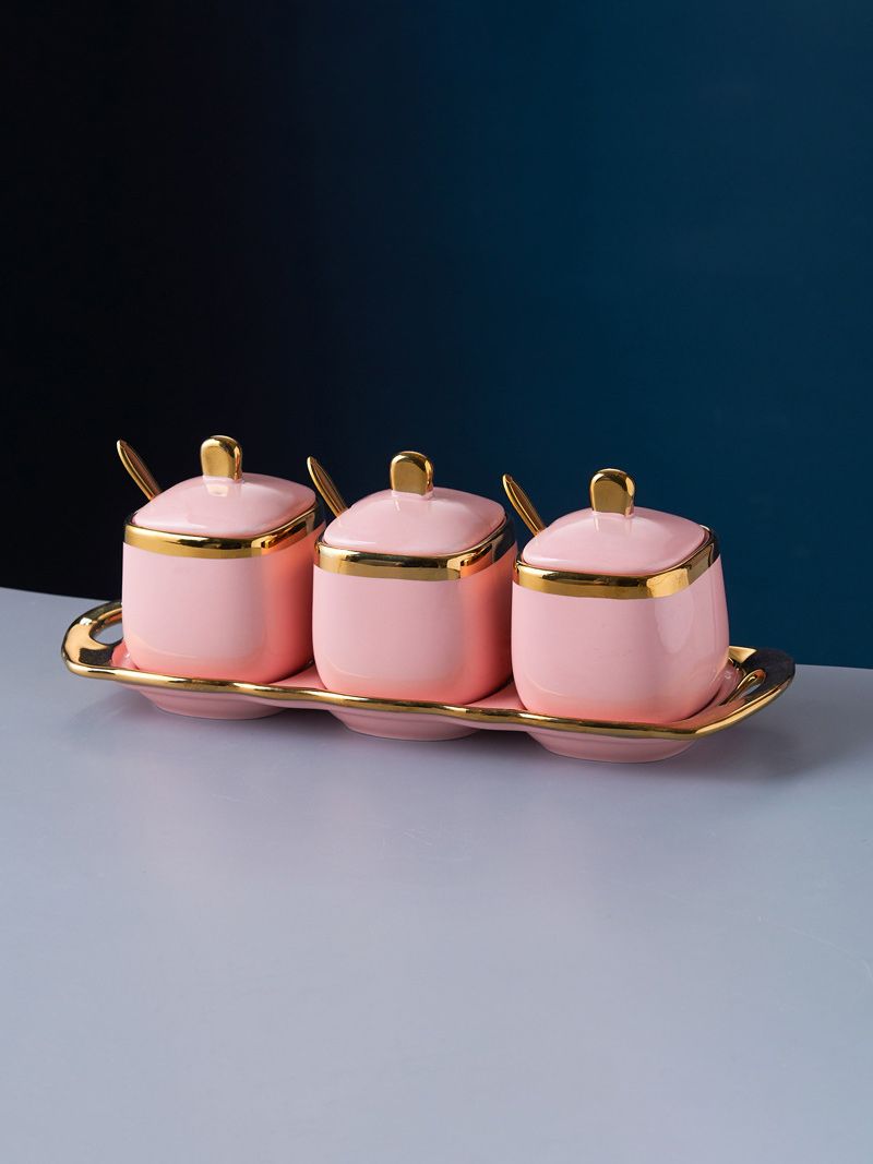 Набор Сахарница И Солонка На Подставке