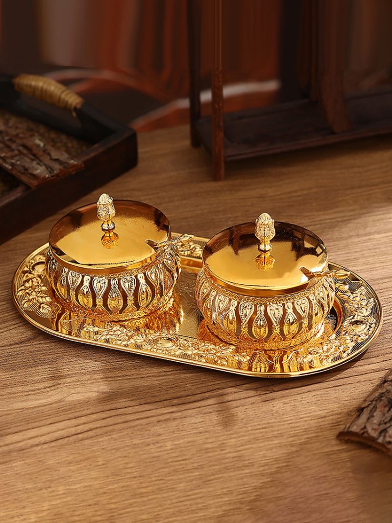 Набор Сахарница И Солонка На Подставке