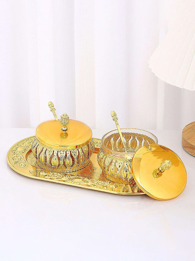 Набор Сахарница И Солонка На Подставке